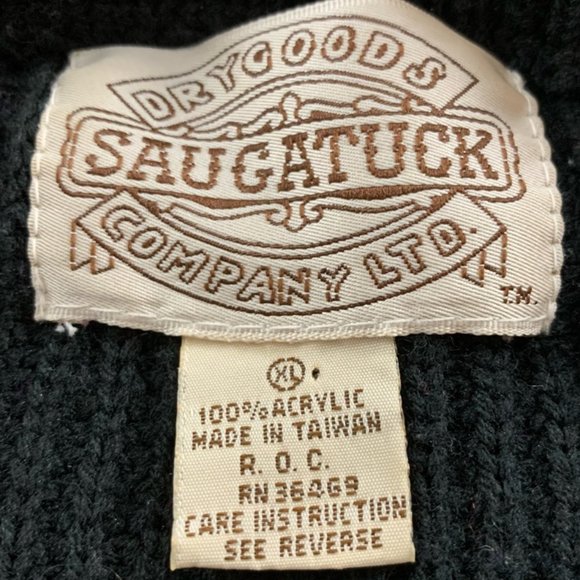 Vintage 90s Saugatuck Oversized Striped Knit Menswear Banded Grandpa Swe… - Picture 6 of 13